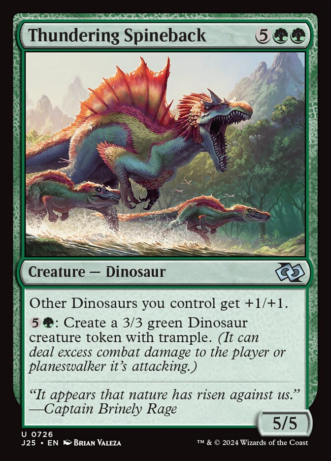 Thundering Spineback card front