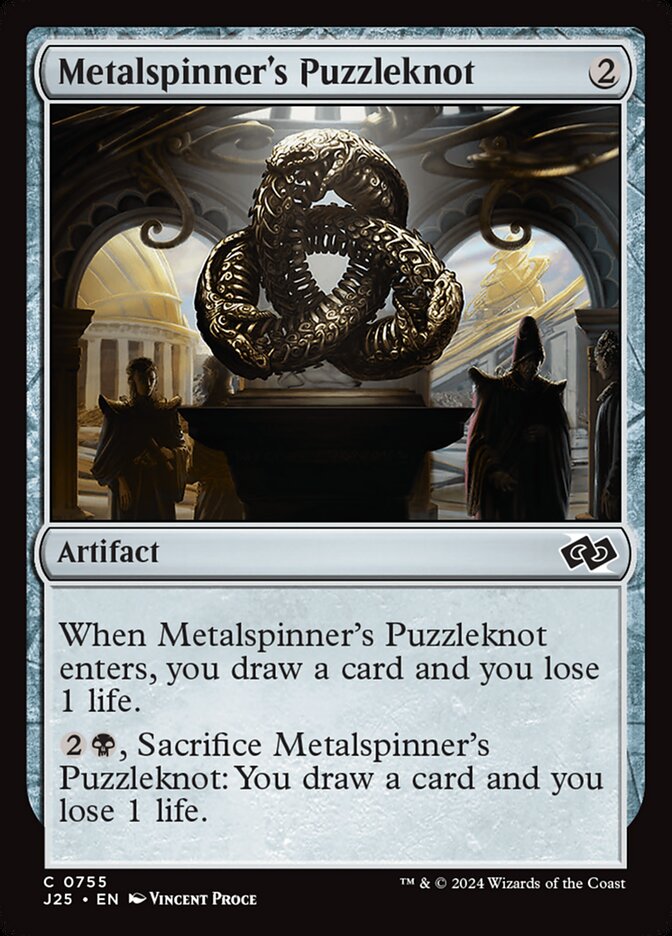 Metalspinner's Puzzleknot card front