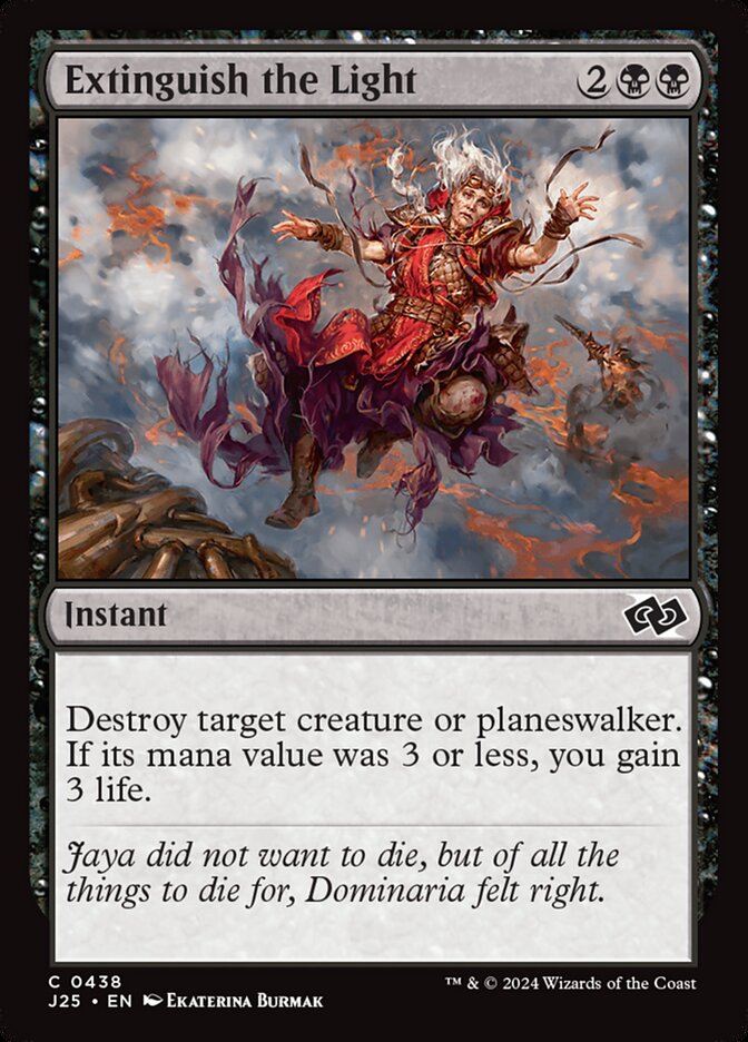 Extinguish the Light card front