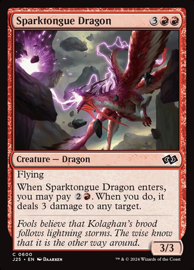 Sparktongue Dragon card front