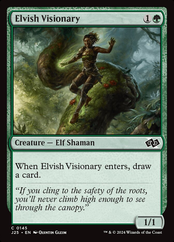 Elvish Visionary card front