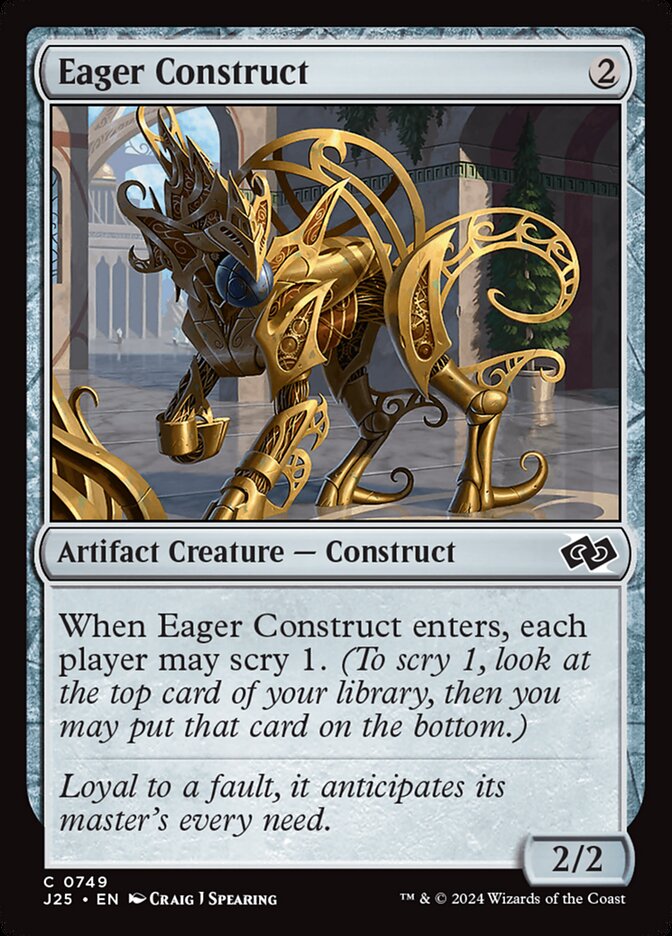 Eager Construct card front