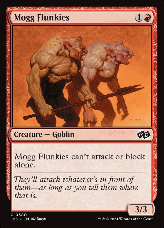 Mogg Flunkies card front
