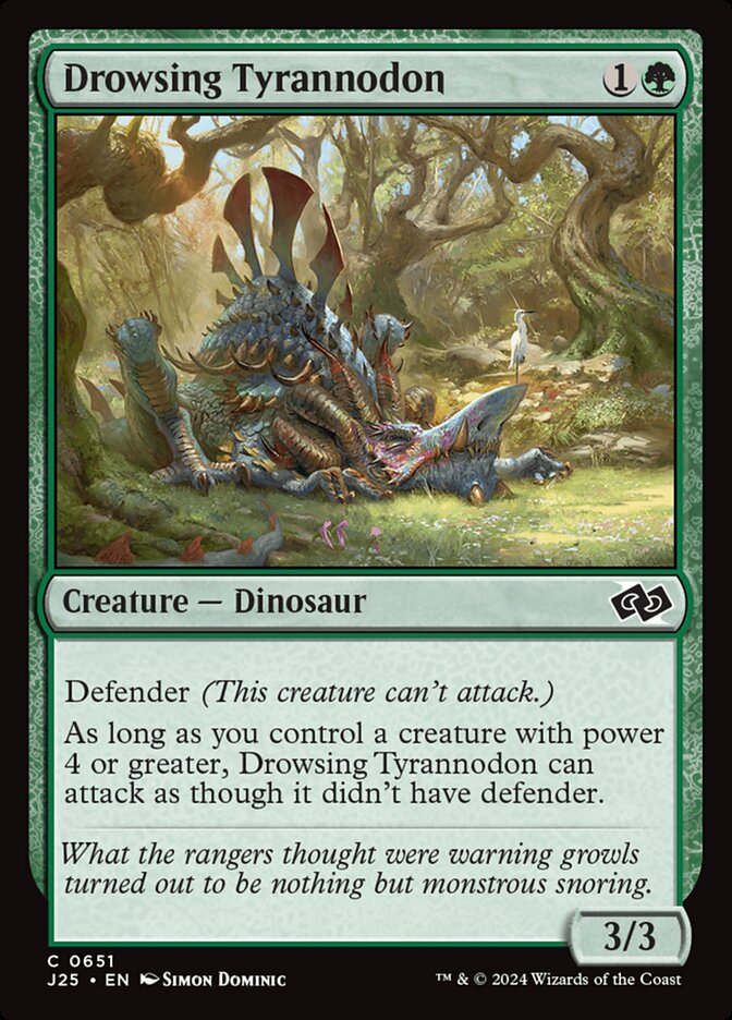 Drowsing Tyrannodon card front