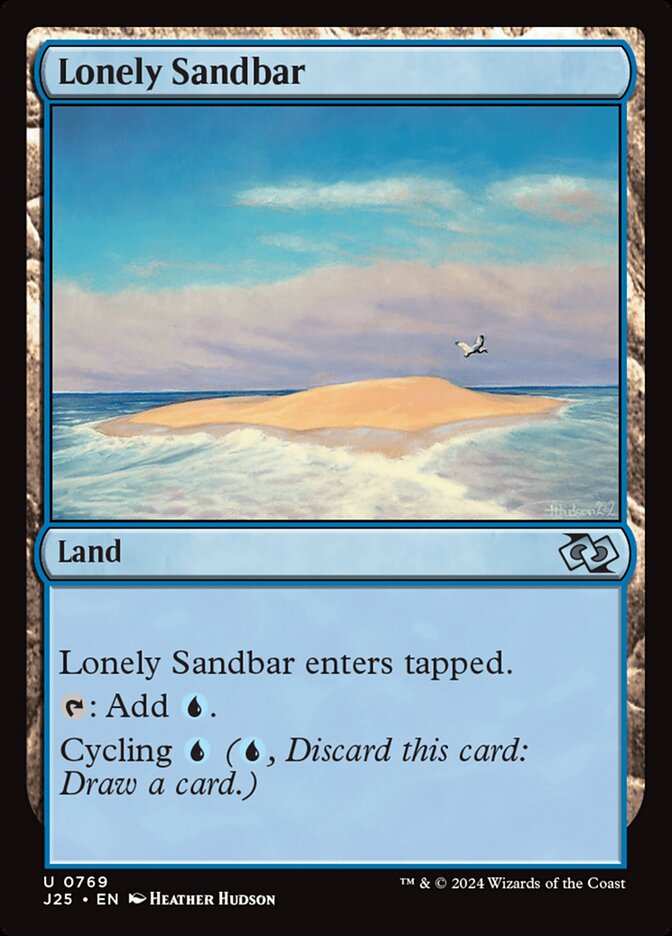 Lonely Sandbar card front