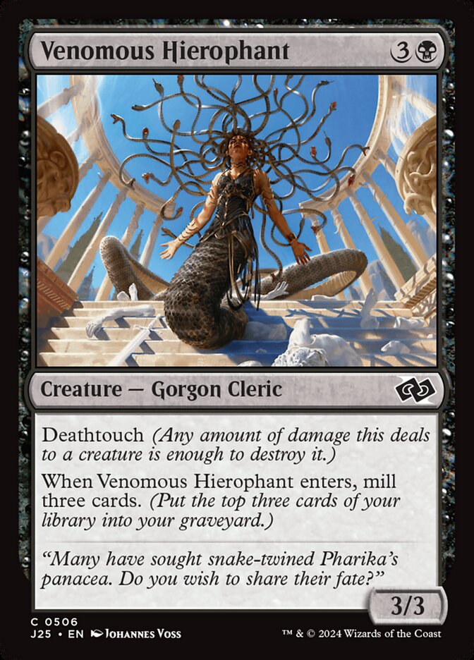 Venomous Hierophant card front