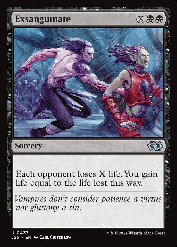 Exsanguinate card front