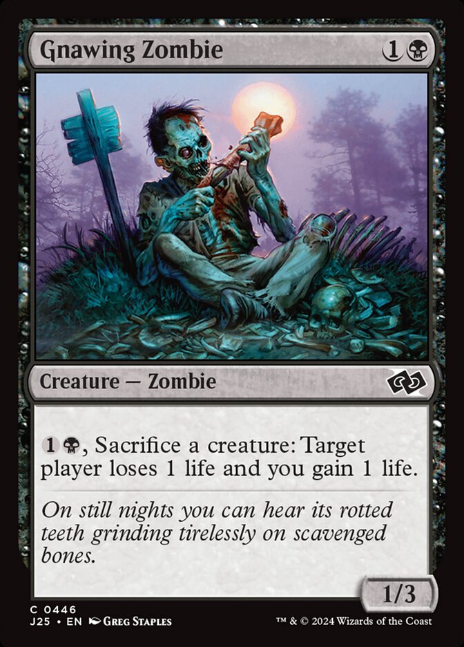 Gnawing Zombie card front