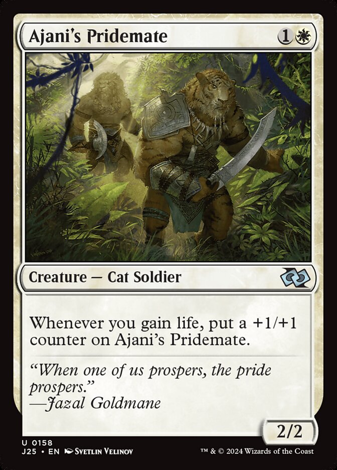 Ajani's Pridemate card front