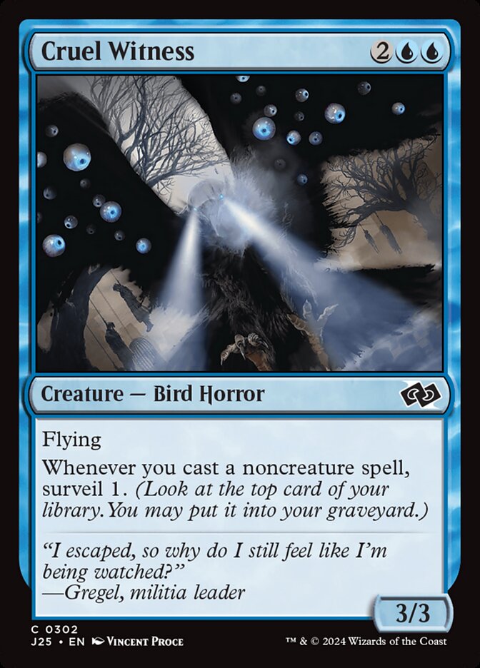 Cruel Witness card front