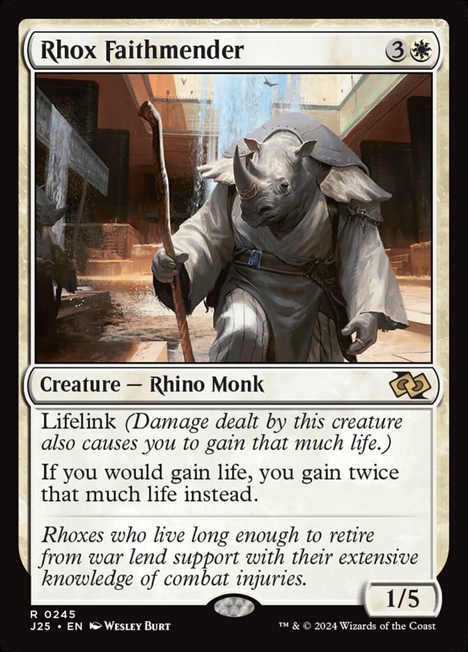 Rhox Faithmender card front