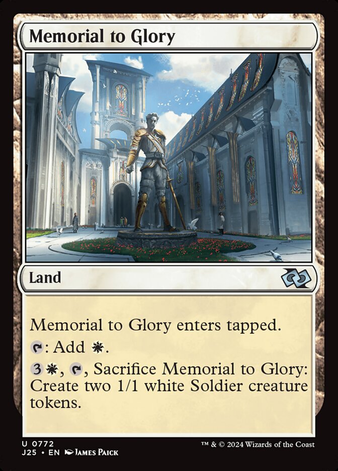 Memorial to Glory card front