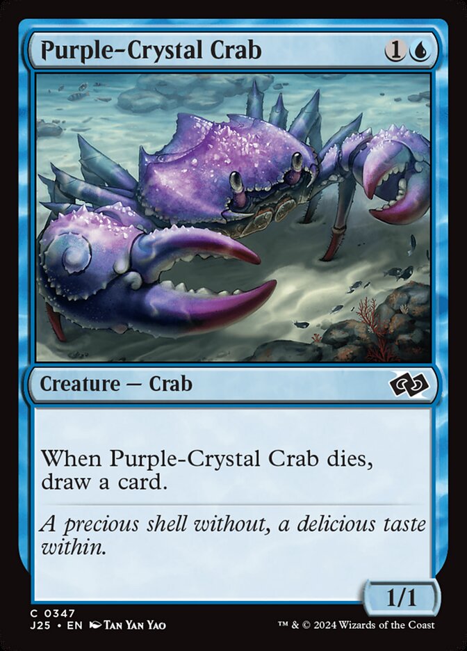 Purple-Crystal Crab card front