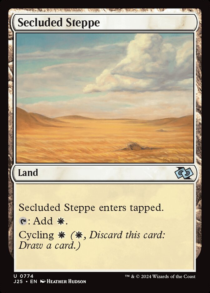 Secluded Steppe card front