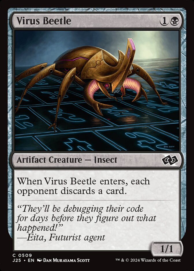 Virus Beetle card front