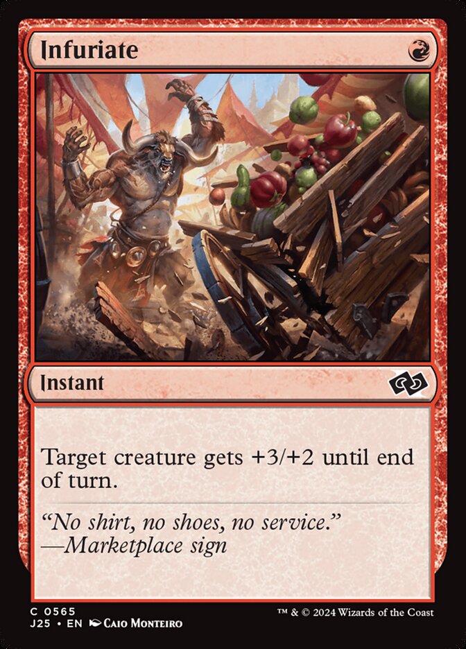 Infuriate card front