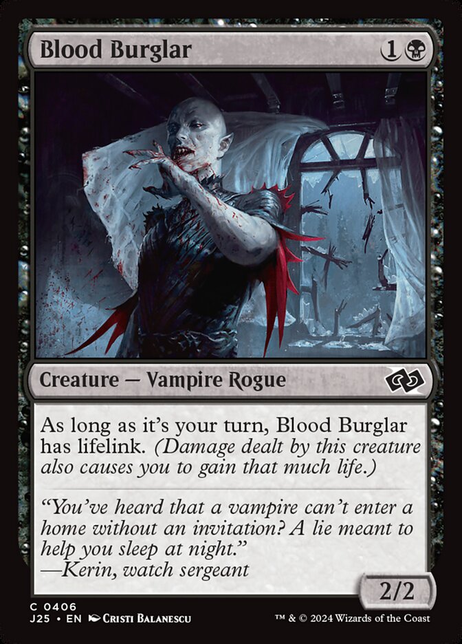 Blood Burglar card front