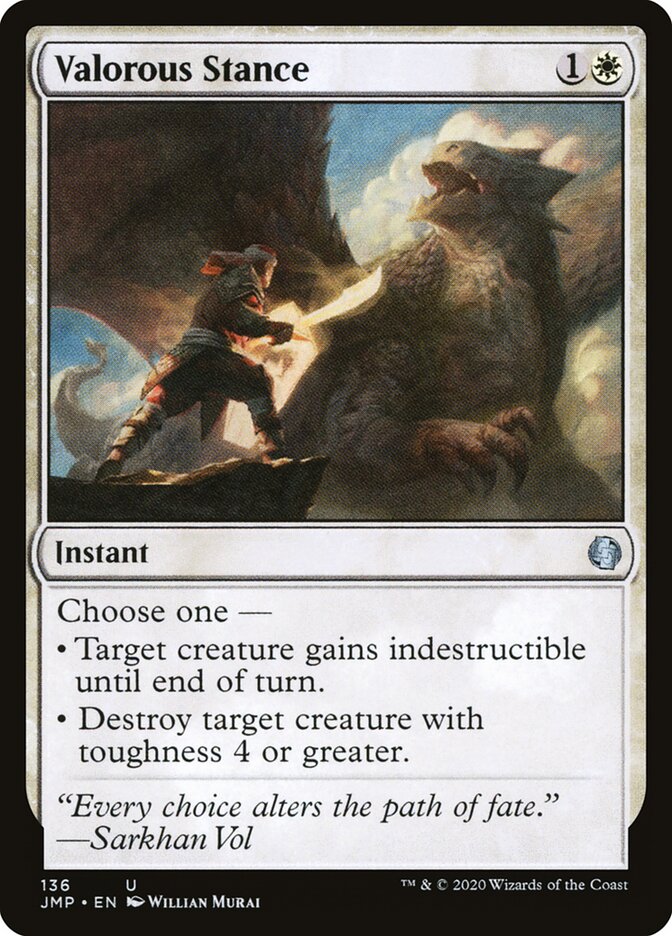 Valorous Stance card front
