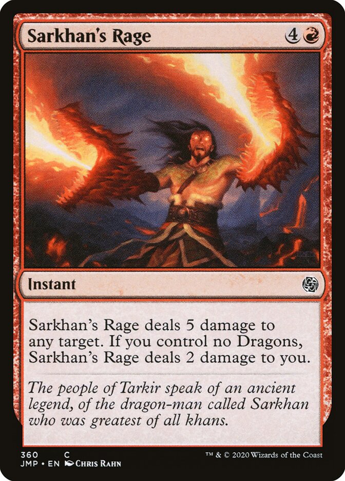 Sarkhan's Rage card front