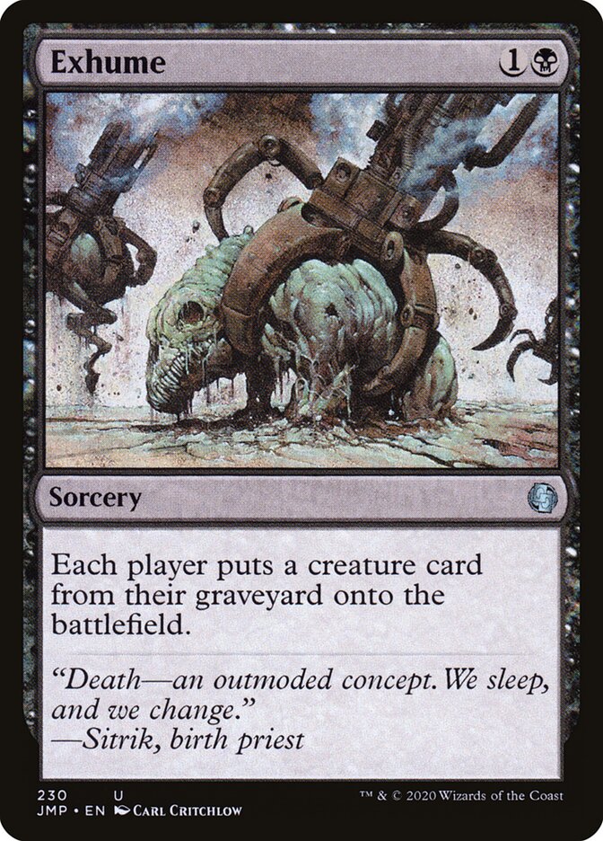 Exhume card front