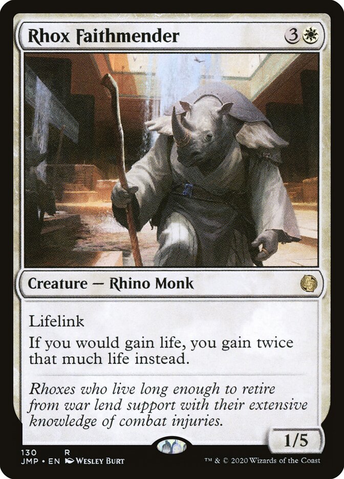 Rhox Faithmender card front