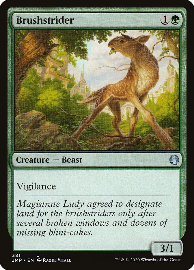 Brushstrider card front