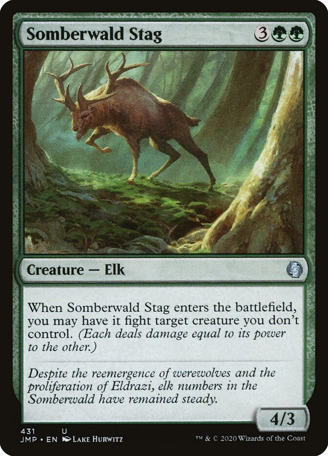 Somberwald Stag card front