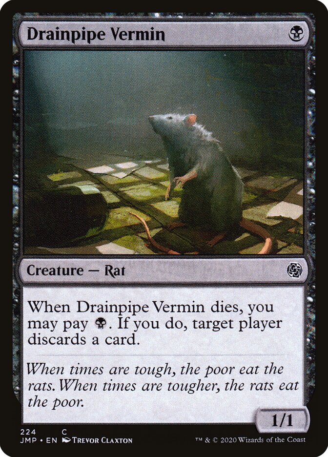 Drainpipe Vermin card front