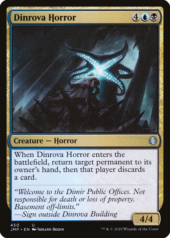 Dinrova Horror card front