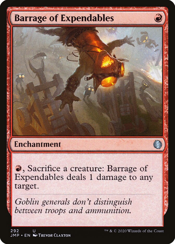 Barrage of Expendables card front