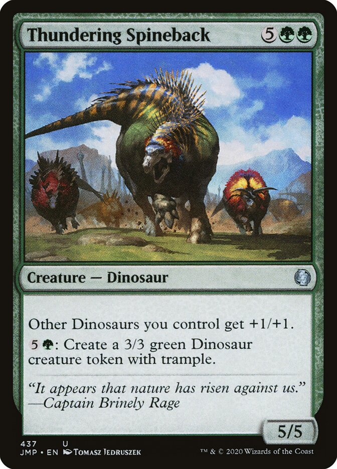 Thundering Spineback card front