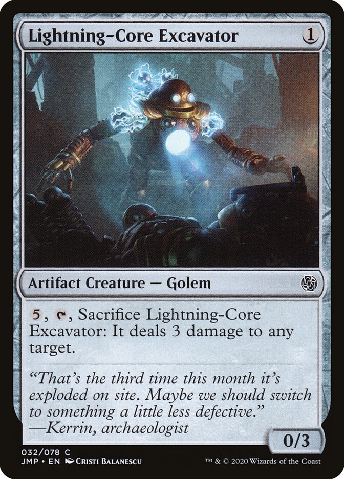 Lightning-Core Excavator card front