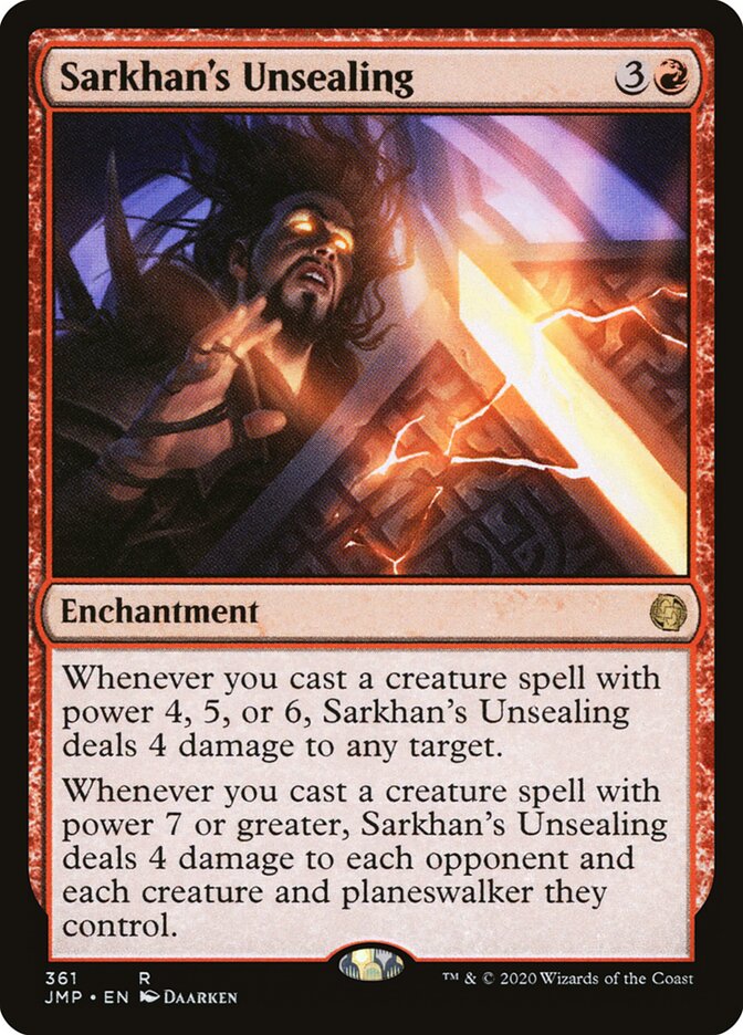 Sarkhan's Unsealing card front
