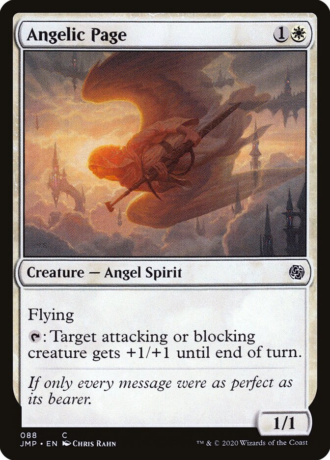 Angelic Page card front