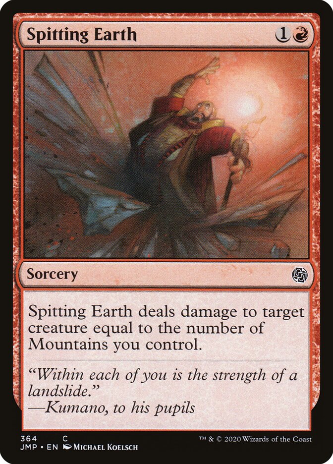 Spitting Earth card front