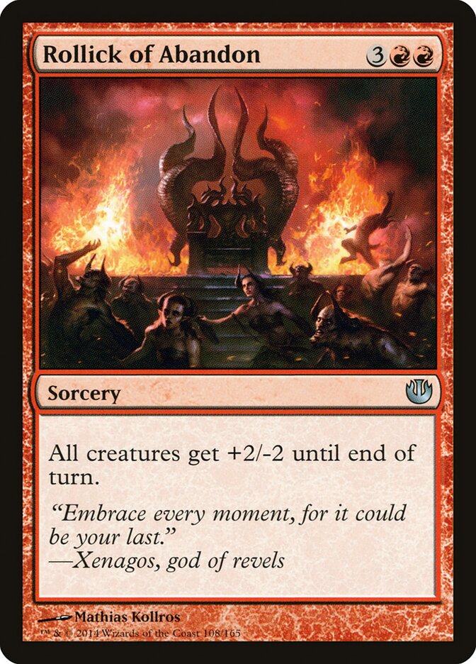 Rollick of Abandon card front