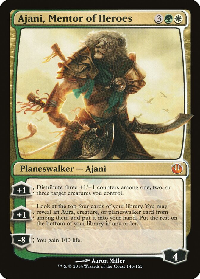 Ajani, Mentor of Heroes card front