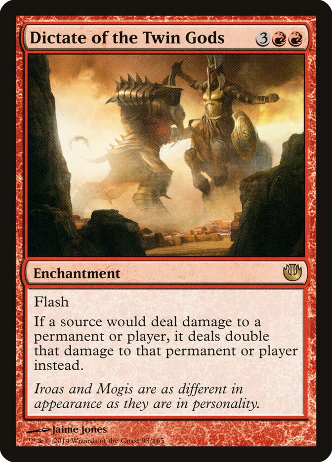 Dictate of the Twin Gods card front