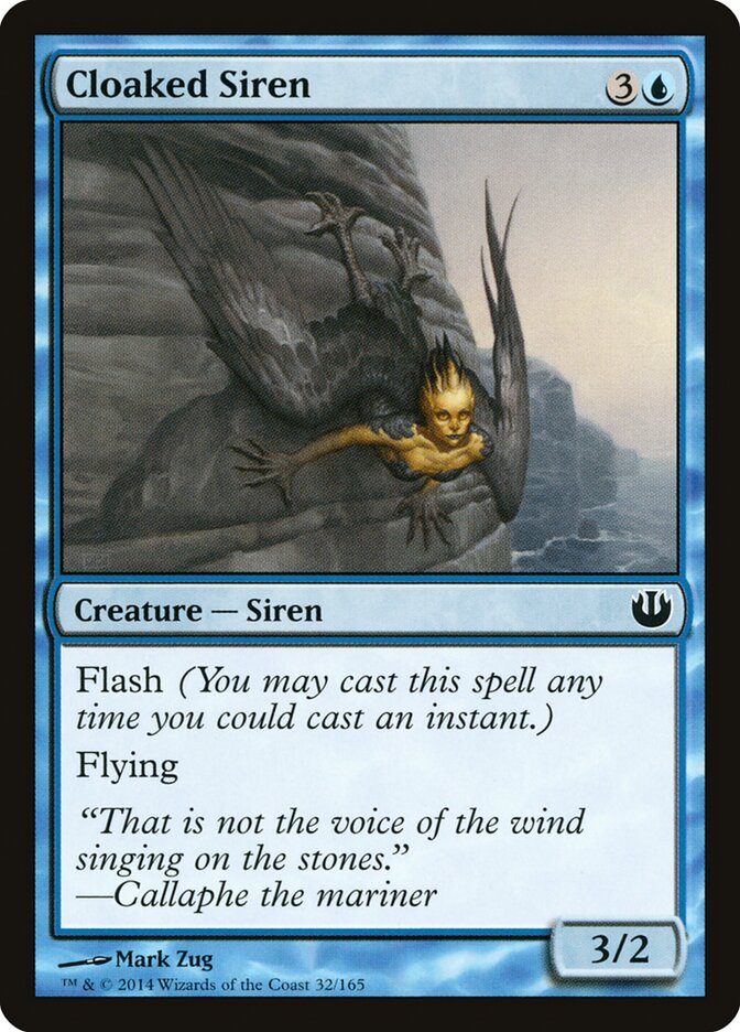 Cloaked Siren card front