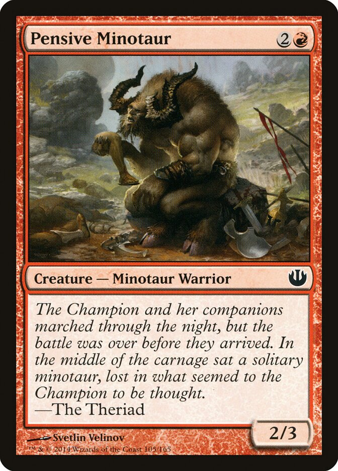 Pensive Minotaur card front