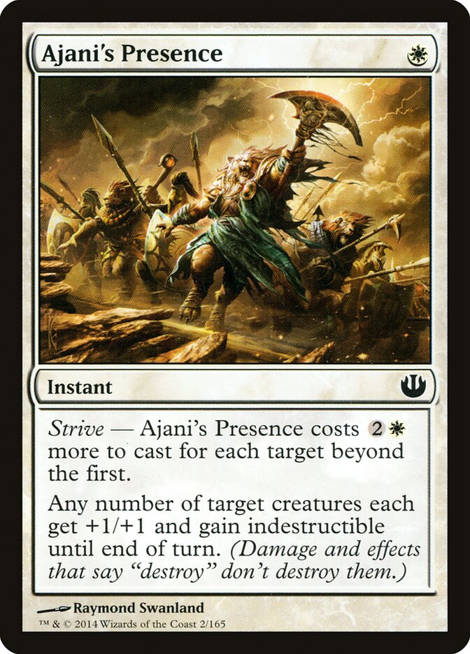 Ajani's Presence card front