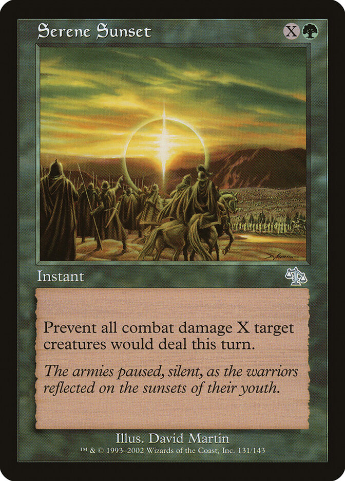 Serene Sunset card front