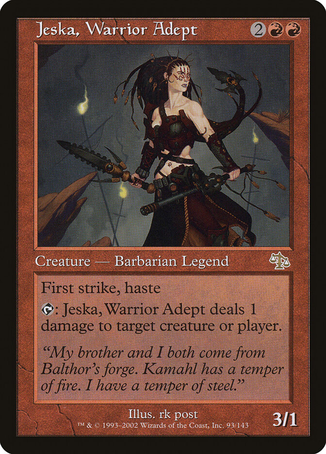 Jeska, Warrior Adept card front