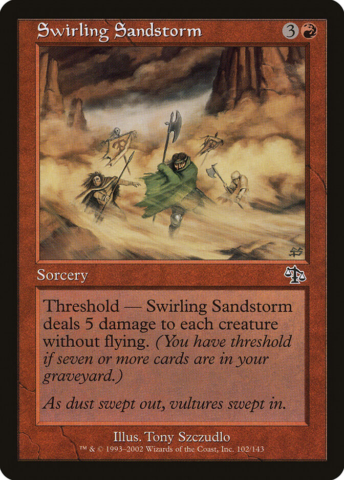 Swirling Sandstorm card front