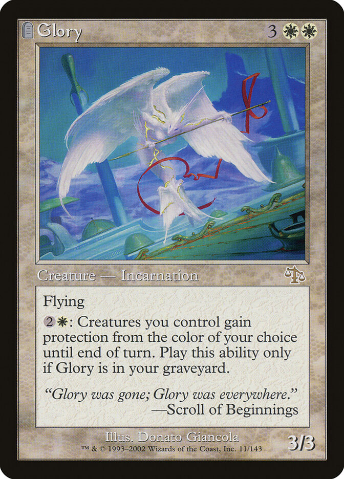 Glory card front
