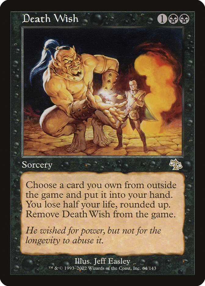 Death Wish card front