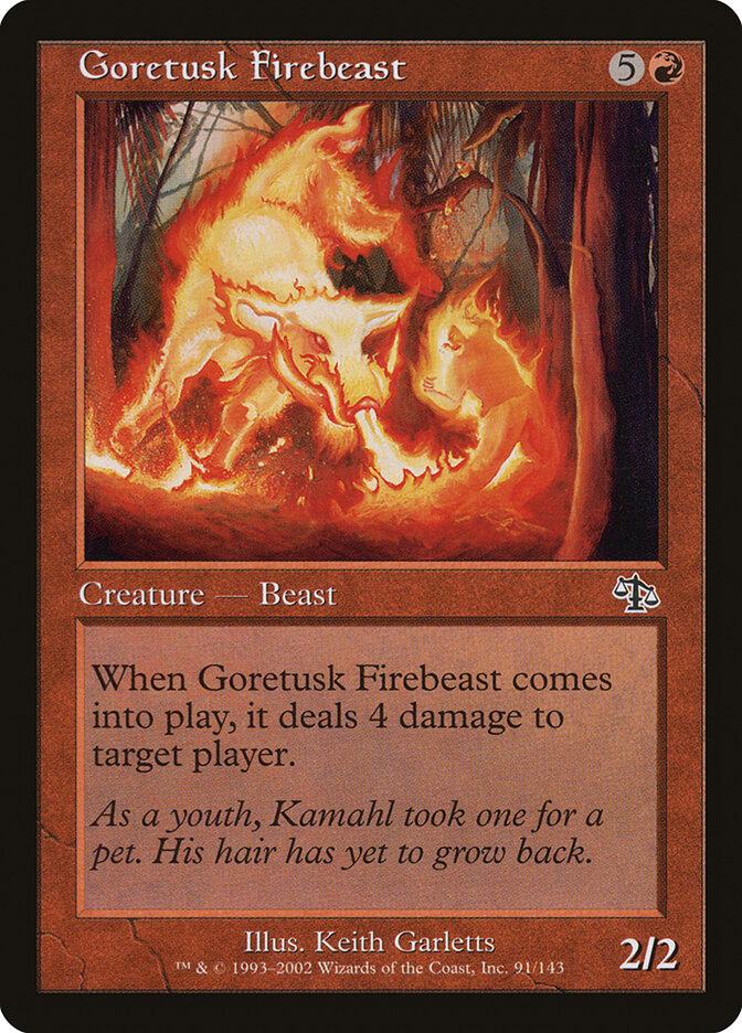 Goretusk Firebeast card front