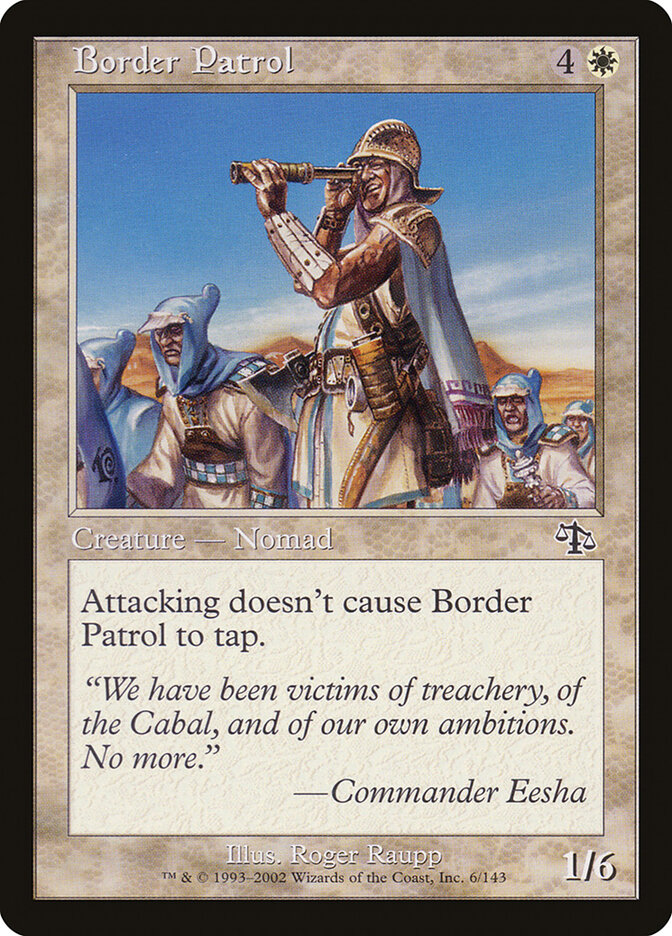 Border Patrol card front