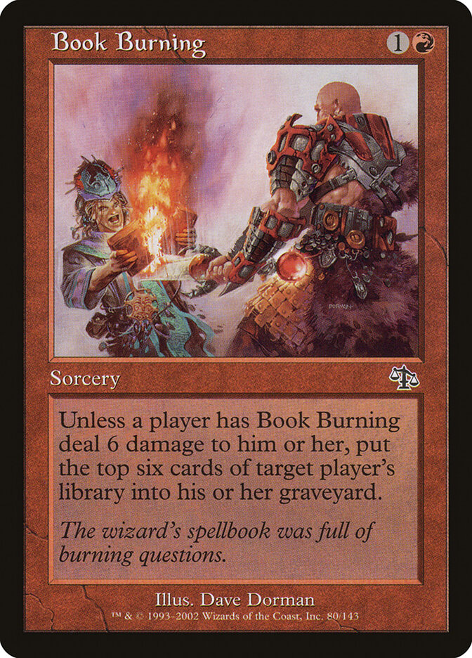 Book Burning card front