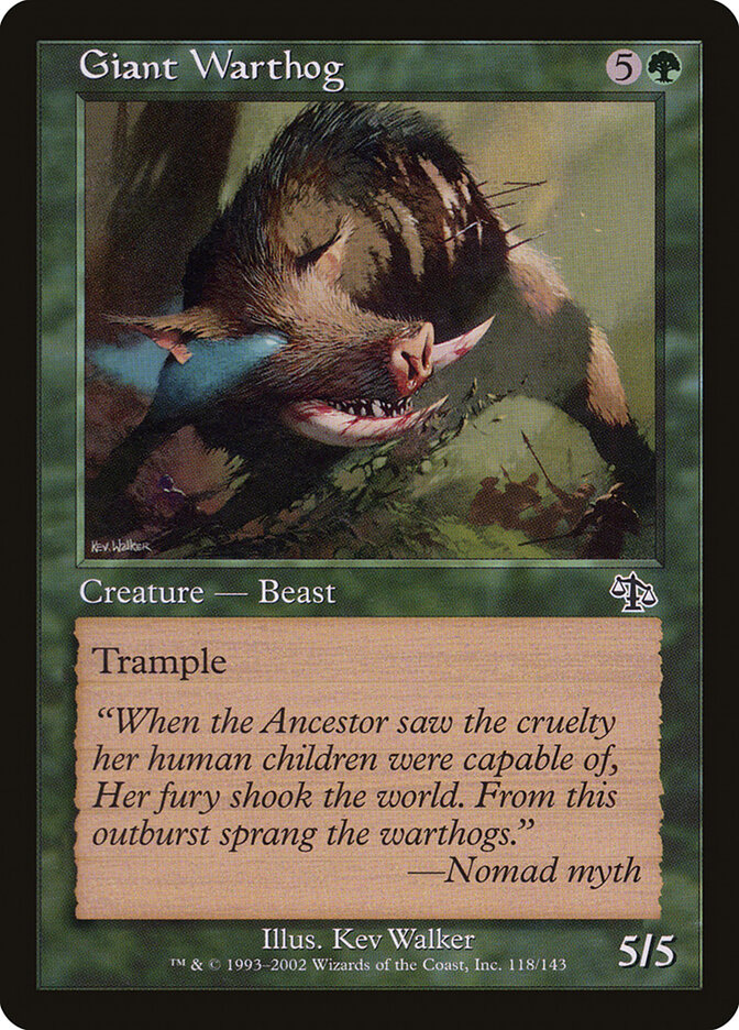 Giant Warthog card front